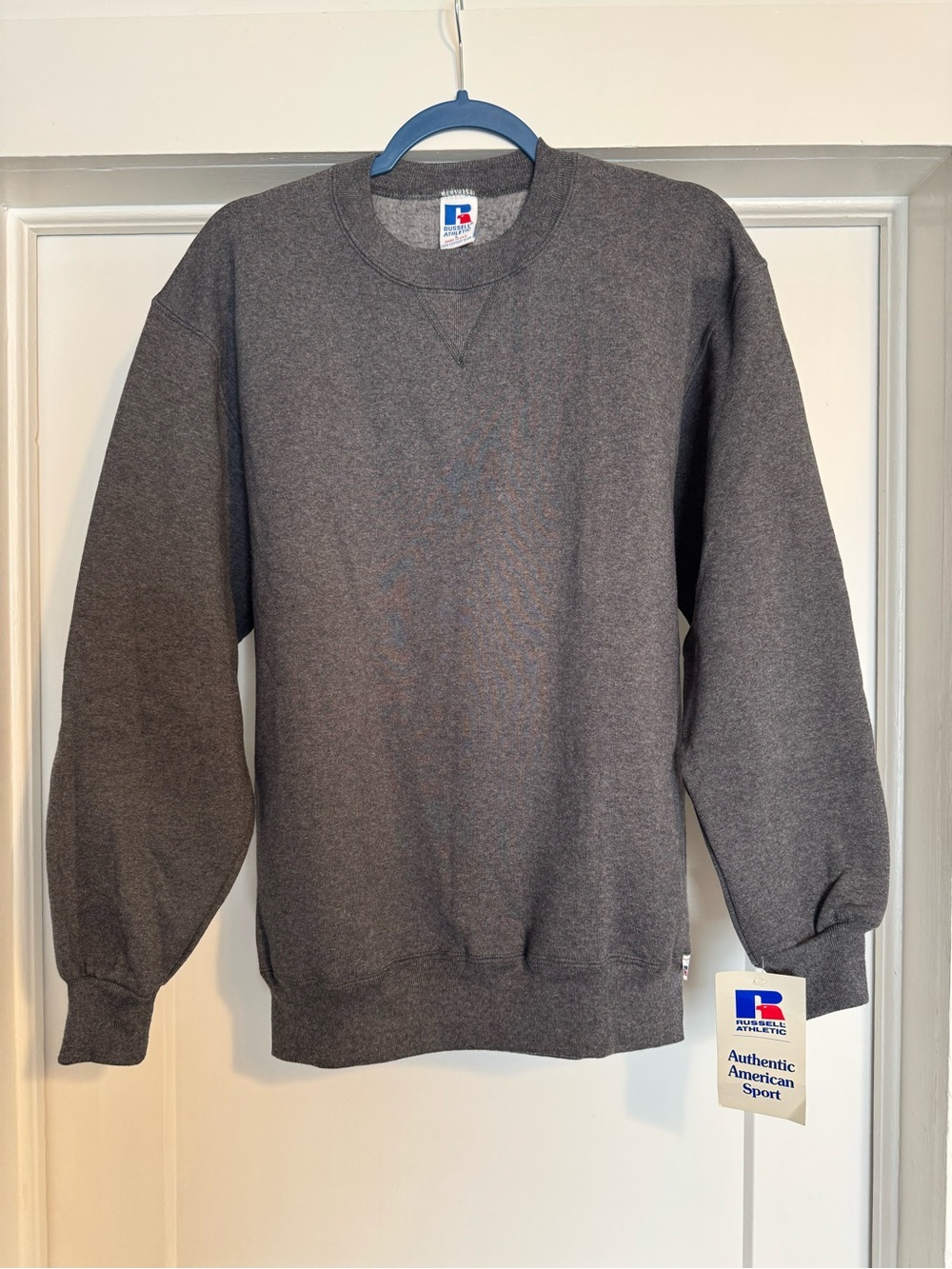NWT! Vintage 90s Russell Athletic Crewneck Sweatshirt - Charcoal Gray - PowerFit